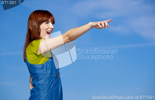 Image of Happy woman on outdoor