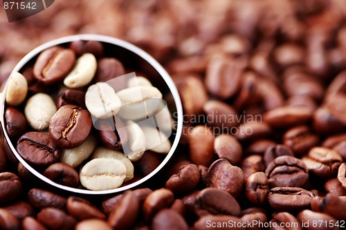 Image of spoon of coffee beans