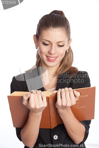 Image of woman reading a book