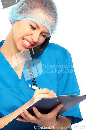 Image of angry medical doctor