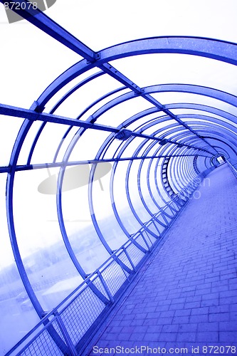 Image of futuristic glass tunnel