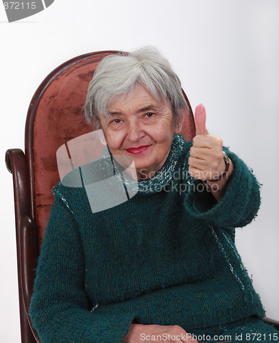 Image of Positive senior woman