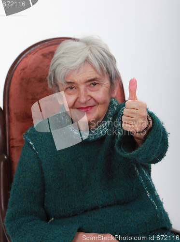 Image of Positive senior woman