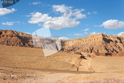 Image of Road in the rocky desert 