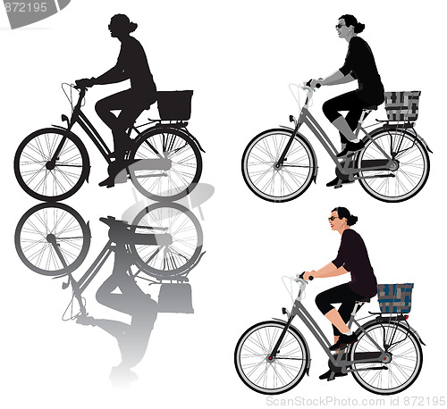 Image of Lady on bicycle