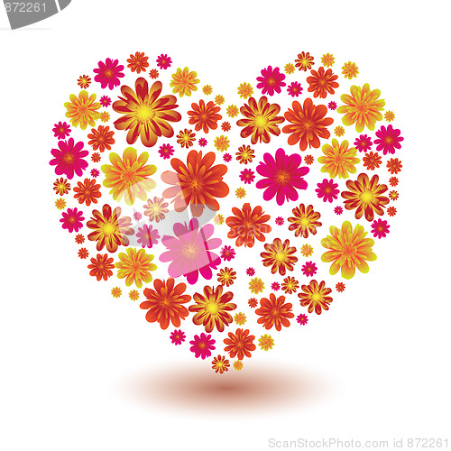 Image of floral heart shape