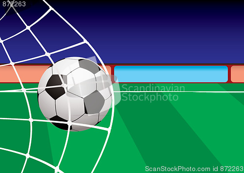 Image of football pitch goal net