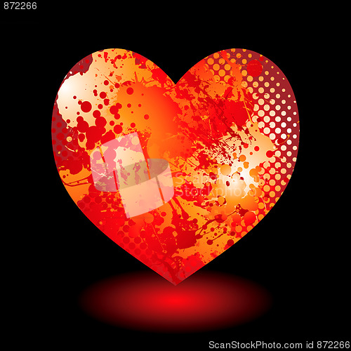 Image of splat grunge heart