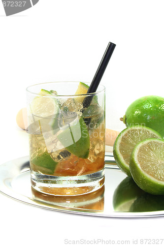 Image of Caipirinha with fresh lime