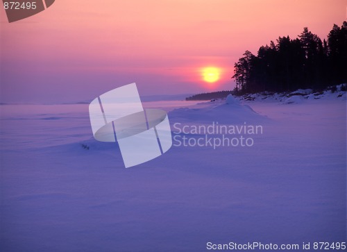 Image of winter sunset