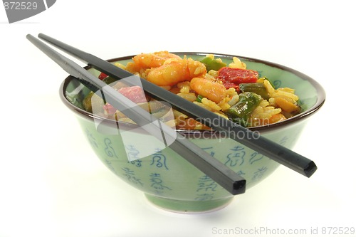 Image of Rice with asian shrimp