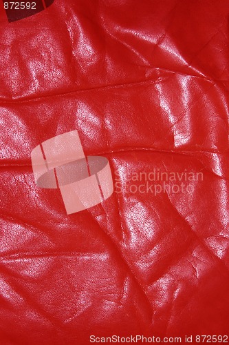 Image of Wrinkled old red leather
