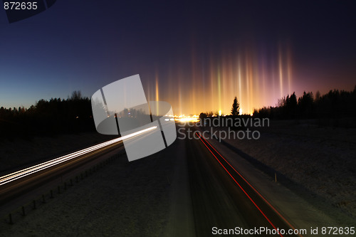 Image of Artificial light pillars