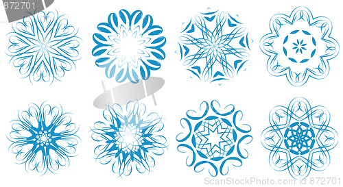 Image of  snowflakes set