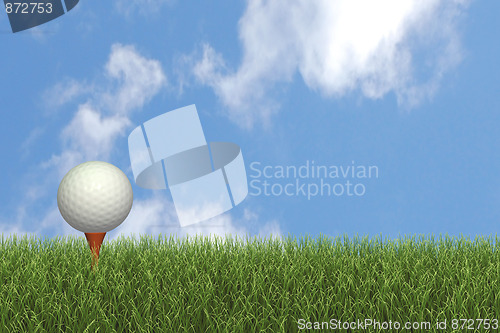 Image of Golf Ball on Tee