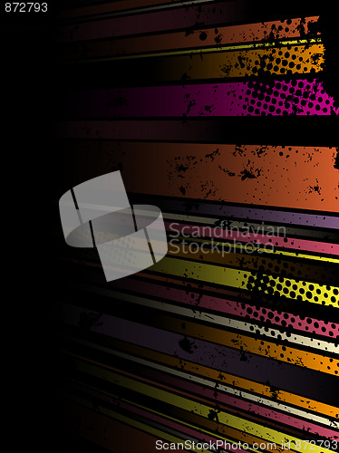 Image of Abstract Grunge Stripe Background in several colors.