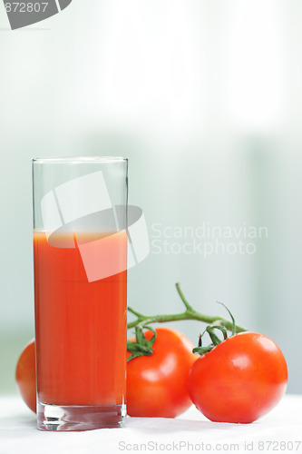 Image of Glass of tomato juice