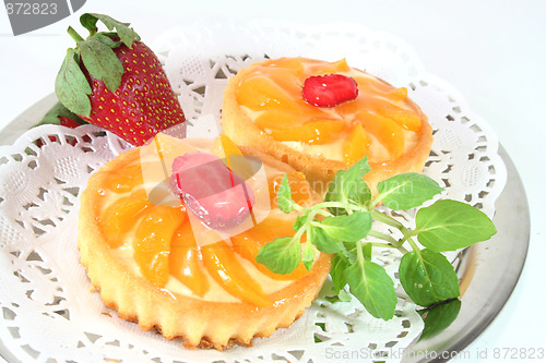 Image of Apricot tart with lemon balm