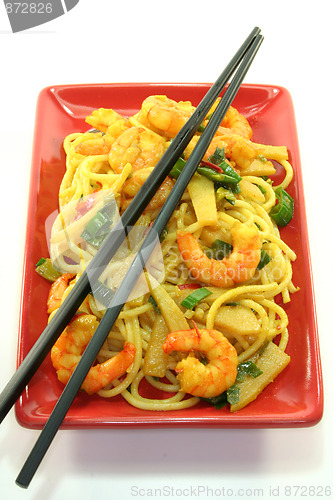 Image of Pasta with asian shrimp