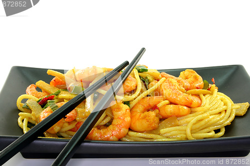 Image of Pasta with shrimp Asia