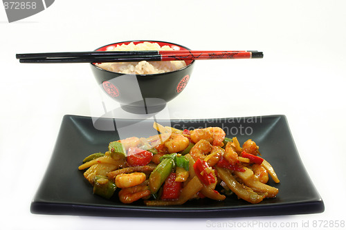 Image of Rice with Asian shrimp