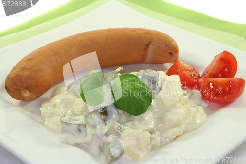 Image of Bockwurst with potato salad