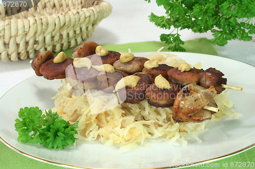 Image of Sauerkraut with Bratwurst