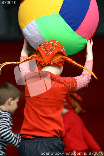 Image of Girl with colored ball
