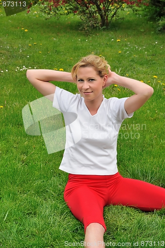 Image of Young woman practising