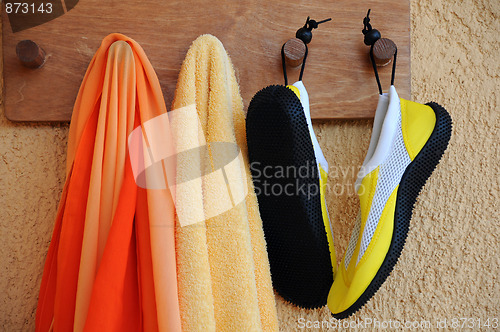 Image of Beach Accessories on the Hooks