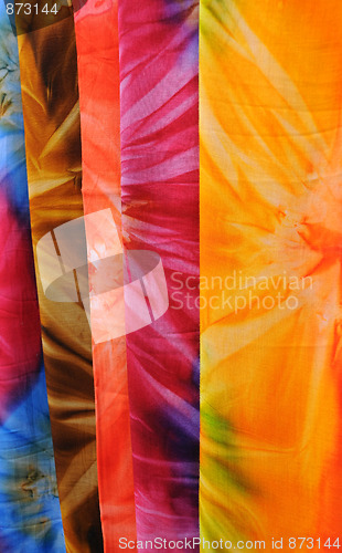 Image of Closeup Bright Fabrics