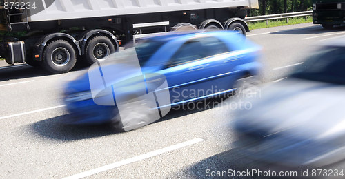 Image of  blurred cars