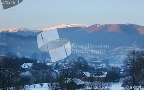 Image of village in the Carpathian Mountains