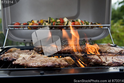 Image of Sirloin Steaks On A Barbecue