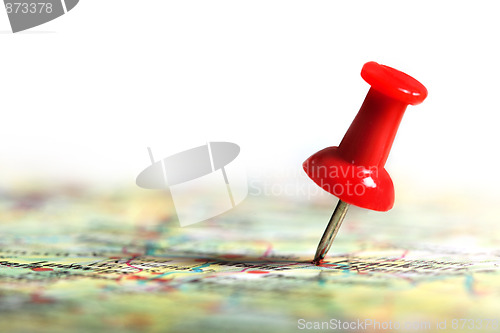 Image of Thumbtack in a Map