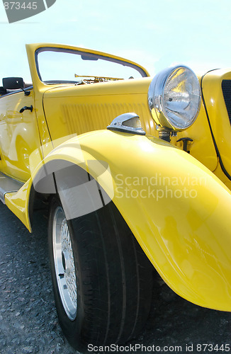 Image of Classic yellow car