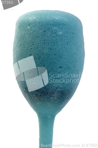 Image of Blue foam in a glass