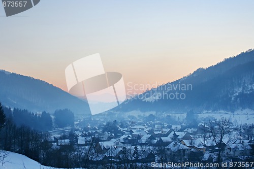 Image of village in the Carpathian Mountains