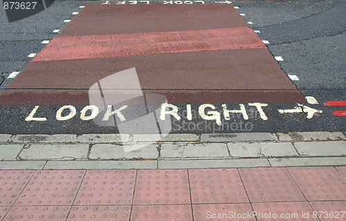 Image of Look Right sign