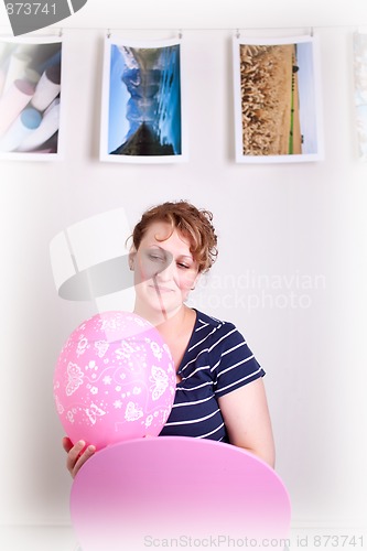 Image of Woman with balloon