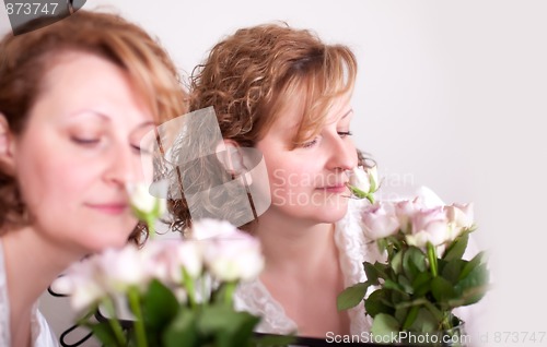 Image of Woman with Roses