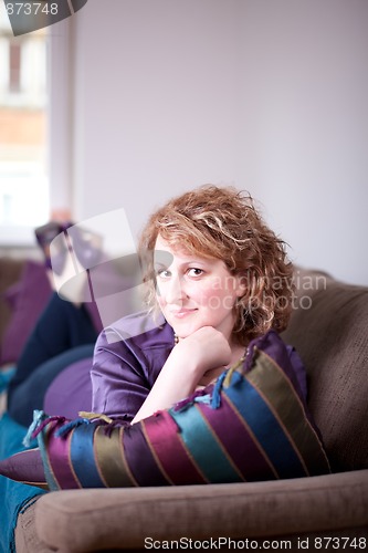 Image of Woman on Sofa