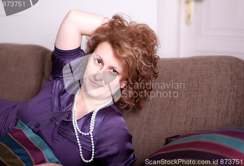 Image of Woman on Sofa