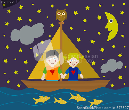 Image of Kids sailing adventure