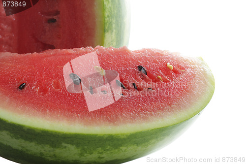 Image of Cut watermelon and slice