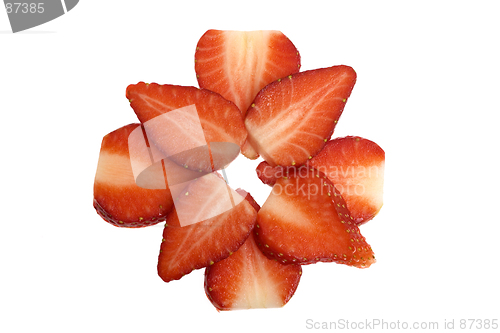 Image of Sliced strawberries