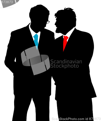 Image of Two businessmen talking