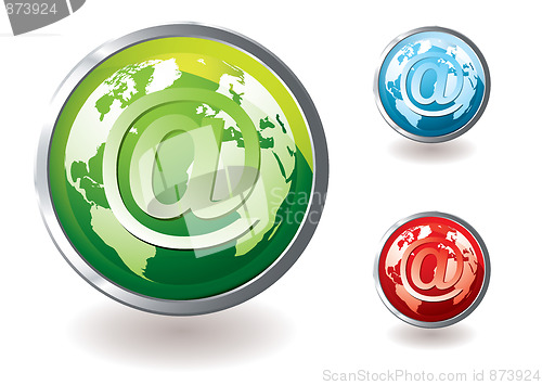 Image of email icon world concept