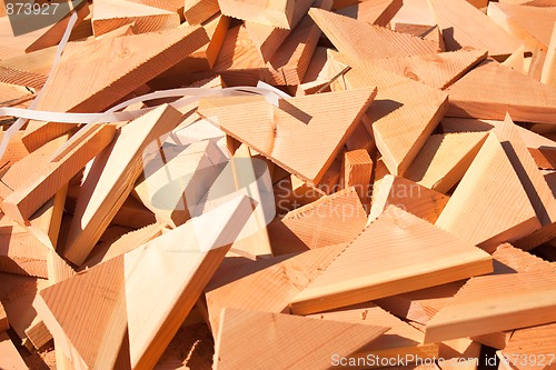 Image of Pile of Building Lumber Scraps