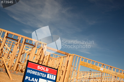 Image of Sold Lot Sign at New Home Construction Site